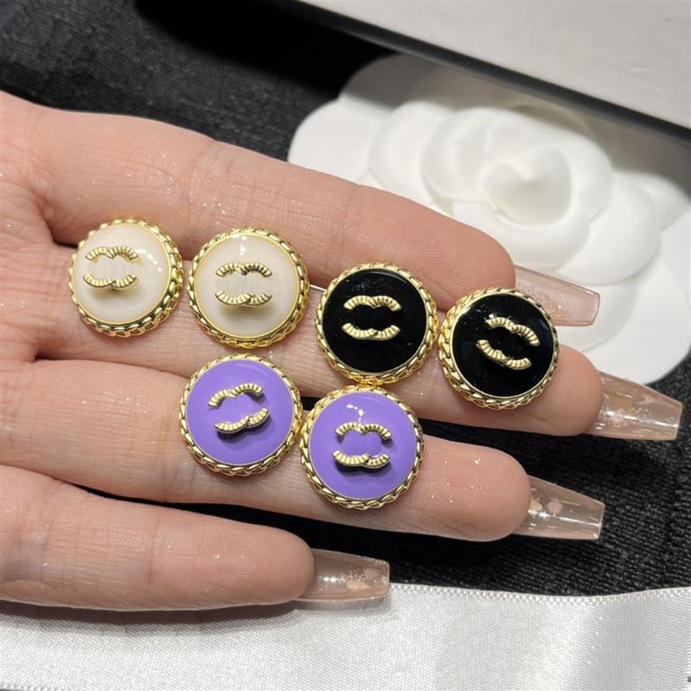 Three Style Fashion Multicolor Stud Earrings Brand Designer Jewelry Charm Earrings Lovers Gifts Stamps Earrings Family And Friends264z