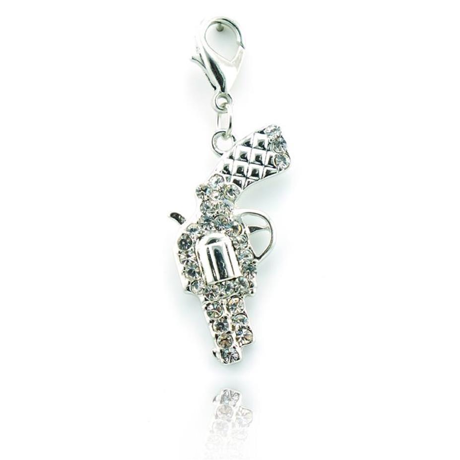 Nieuwe Collectie Mode Prachtige Legering Strass Min Gun DIY Stijl Charms Hanger Sieraden Accessoires242l