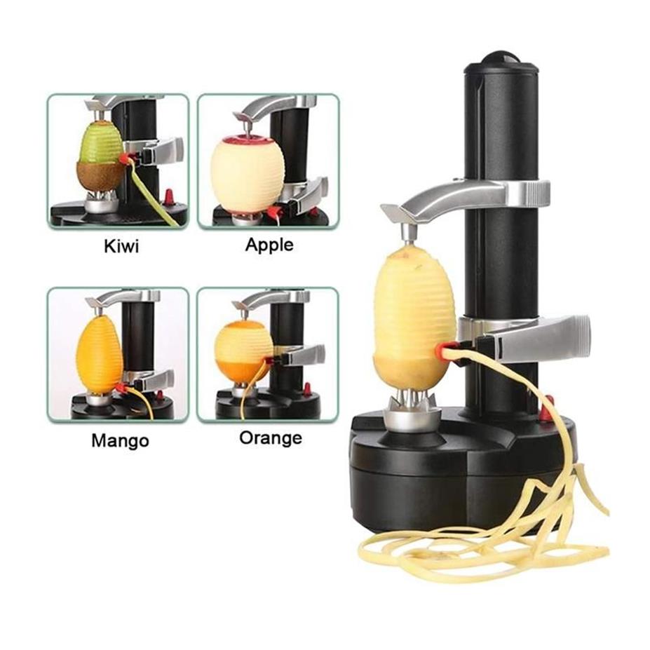 Descascador de batata elétrico automático rotativo bpple descascador automático frutas legumes cortador cozinha ferramenta descascar reino unido plug225j