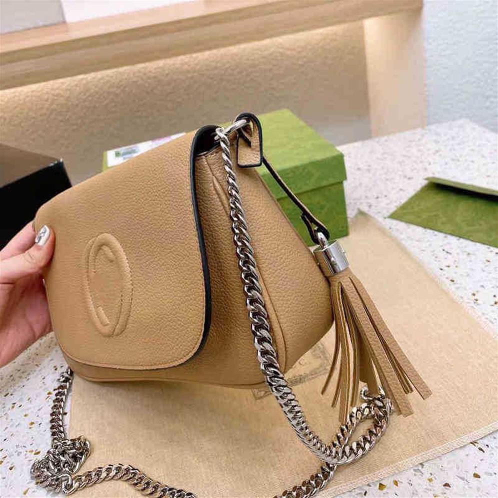 Väskor Family 2023 Autumn and Winter New Blondie Armpit Bag Long Shoulder Strap Messenger Round Slävering Double Mini Handbag Pur231f