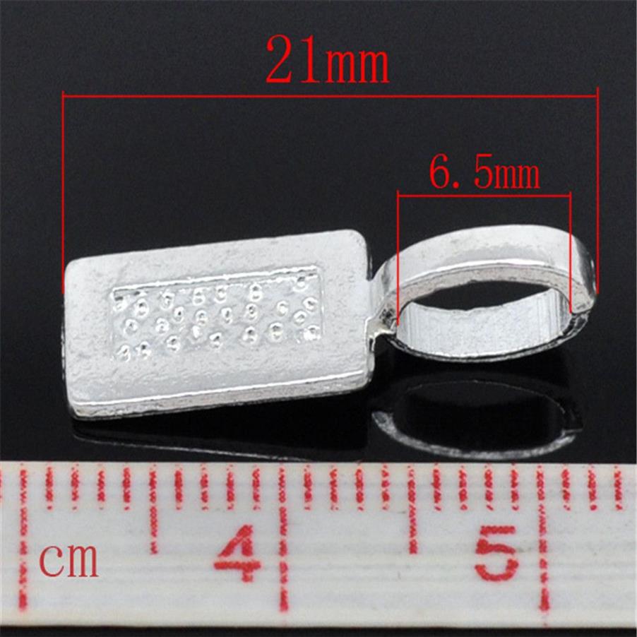 Çinko Metal Alaşım Gümüş Kaplama Etiket Tutkal Kefalet 21x7mm202i