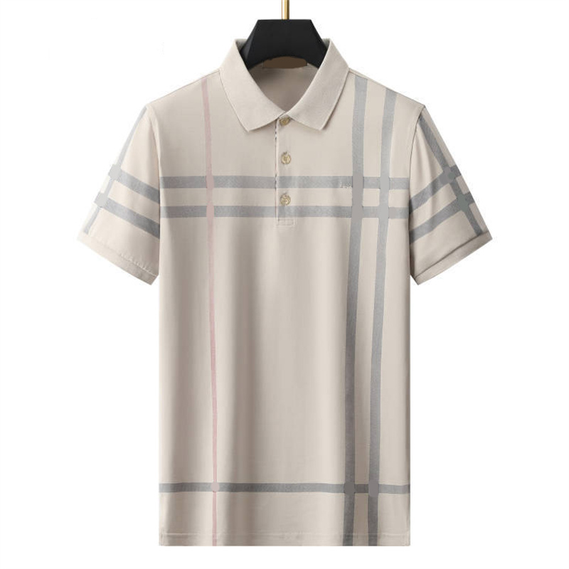 T-shirt da uomo di lusso primaverili di alta qualità T-shirt da polo firmate High Street Ricamo Abbigliamento da uomo Polo di marca hhju