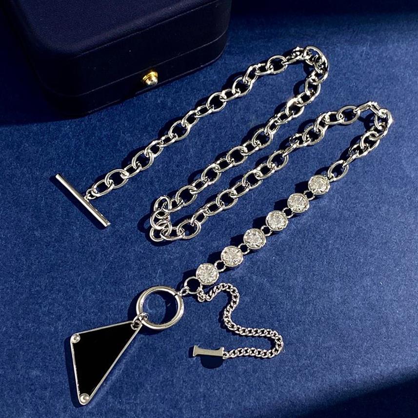Дизайнерское серебряное ожерелье, цепочка, ювелирные изделия для женщин, модные бриллиантовые цепочки, ожерелья, мужские украшения, серебро 925 пробы, ожерелье Pend220h