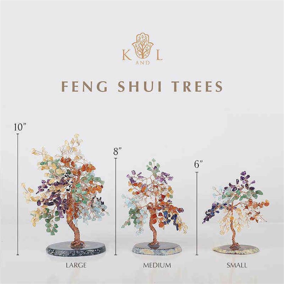 Hailanbao cristal natural bonsai árvore de dinheiro sorte feng shui para decoração de mesa escritório doméstico 211101283f