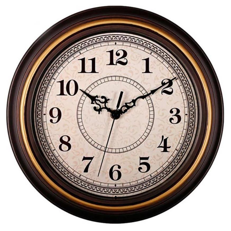 Relógios de parede cnim 12 polegadas silencioso não-ticking relógios redondos decorativos estilo vintage casa cozinha sala de estar quarto g1901