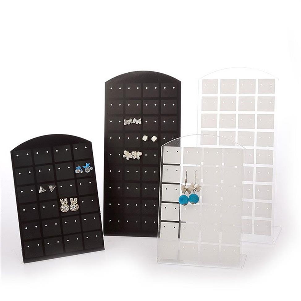 Fashion Plastic 48 72 Holes Earring Holder Jewelry Display Ear Stud Rack Earrings Organizer Holder Jewelry Stand298S