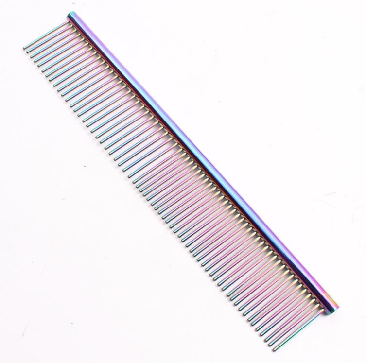 Dog Grooming Supplies Stainless Steel Teeth Pets Comb Dog Cat Professional Groomings Tool for Removing Tangles and Knots Hair SN4250