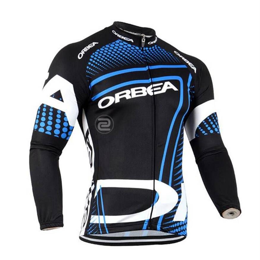 Orbea Pro Team Maillot de cyclisme à manches longues pour hommes Chemise de vélo de montagne Vêtements de course respirant VTT Hauts de vélo Sports de plein air unif259S