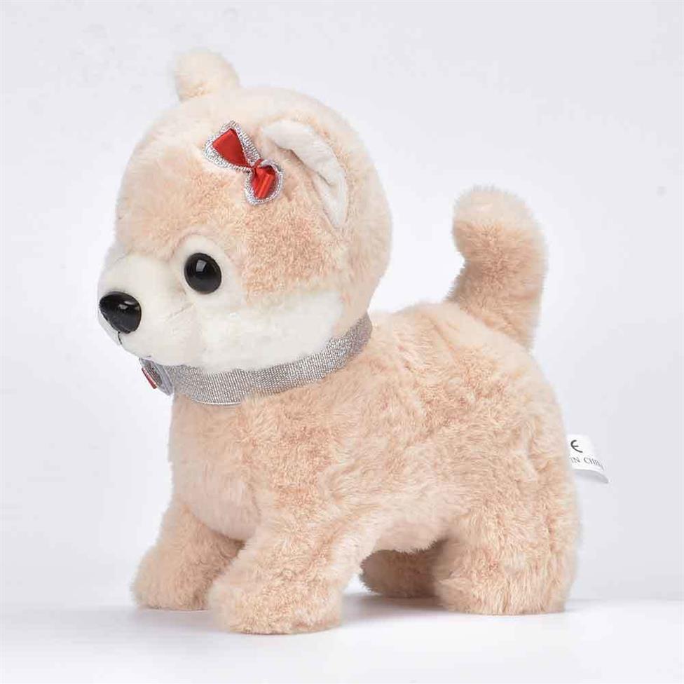 Robot Dog Sound Control Interactive Dog Jouets électroniques en peluche Chiot Pet Walk Bark Leash Teddy Jouets pour enfants Cadeaux d'anniversaire LJ2225T