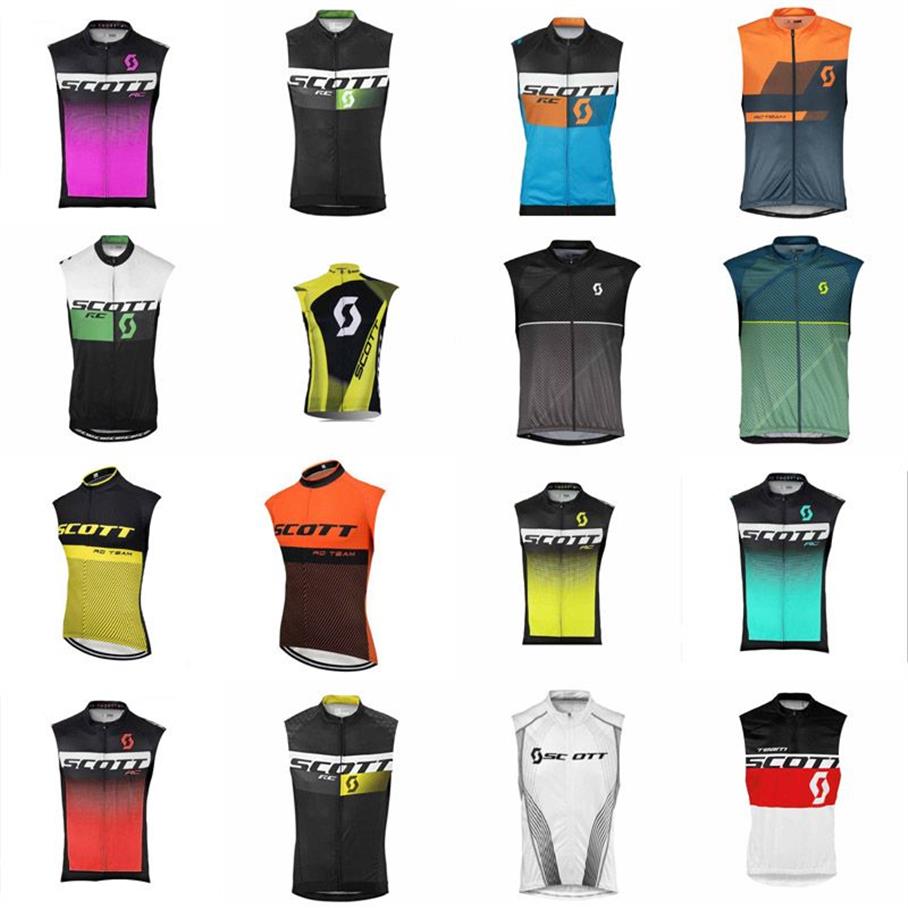 SCOTT Team cycling Sleeveless Jersey mtb Bike Tops Road Racing Vest Outdoor Sports Uniform Summer Breathable Bicycle Shirts Ropa C309E