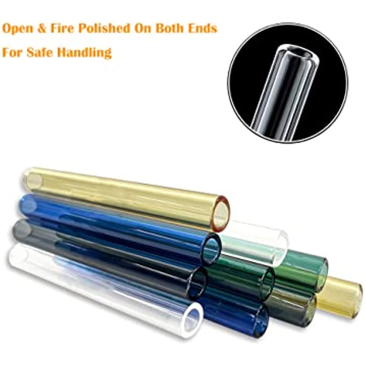 10/4 inch Long Glass Tubes 12 mm OD 2 mm Thick Wall Tubing Borosilicate Blowing Glass Tubes