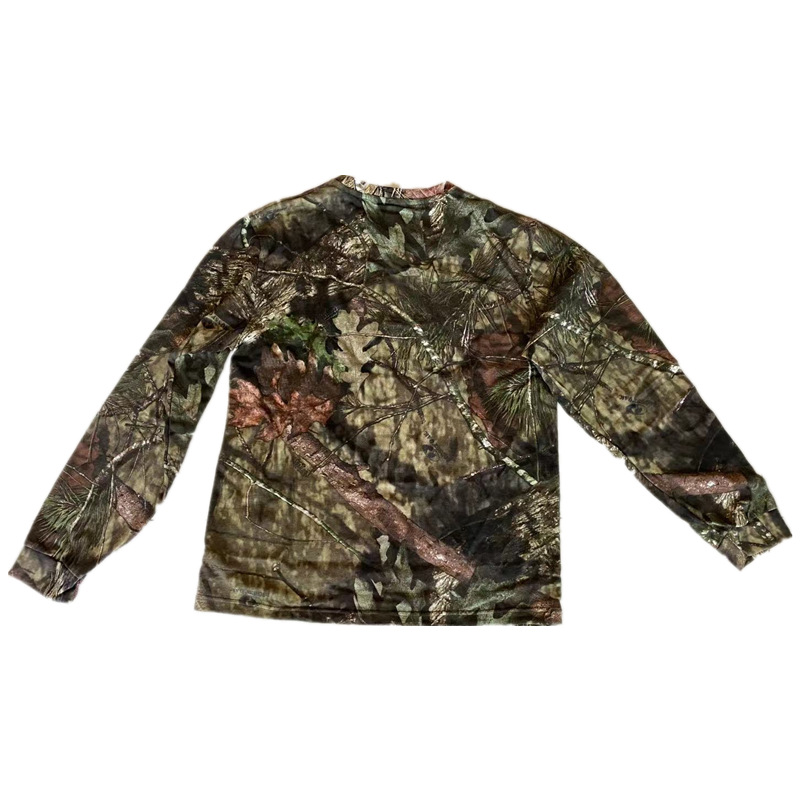 Long Sleeved T-shirt Spring And Autumn Round Neck Outdoor Sports Oversized Men's T-shirt Biomimetic Camouflage Clothing Loose Jungle Tops Tees