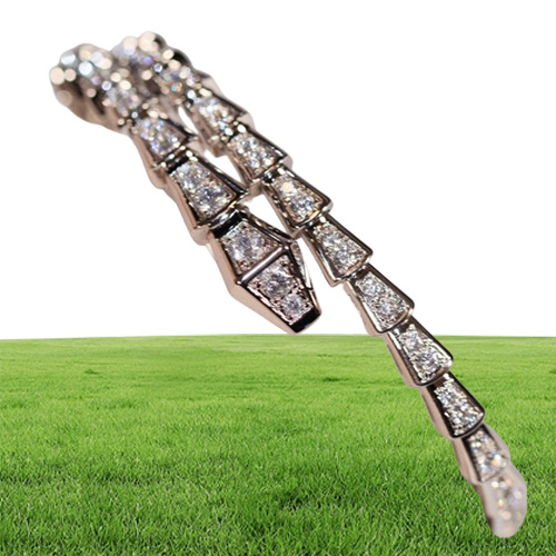 2020 Vente chaude Bracelet de forme de qualité luxueuse avec diamant scintillant en platine et plaqué or rose cadeau de bijoux de fête pour femmes PS34237912494