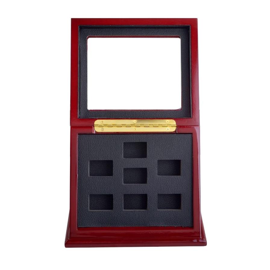 Sportmästerskap Big Heavy Display Wood Display Case Shadow Box utan ringar 2-9 Slots Ringar ingår inte216Z