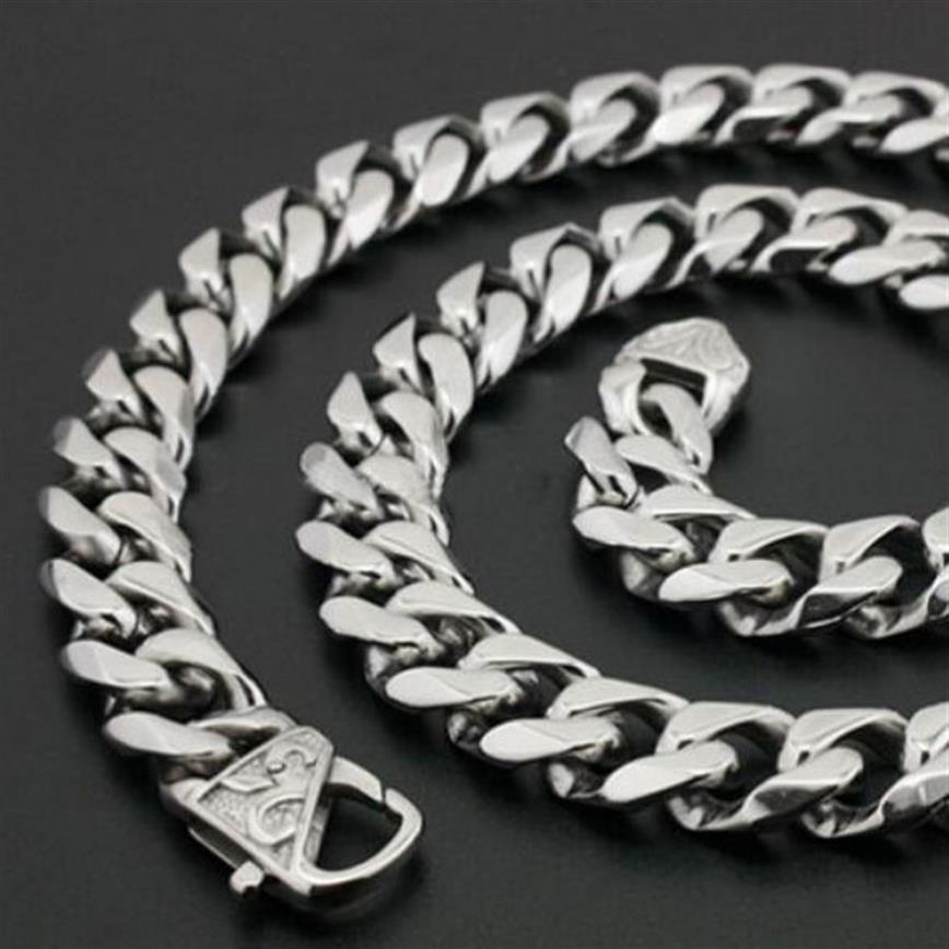 Hoge kwaliteit sieraden 316L roestvrij staal heren 13 mm 15 mm kinketting schakelketting vintage sluiting voor herengeschenken 20 in286E