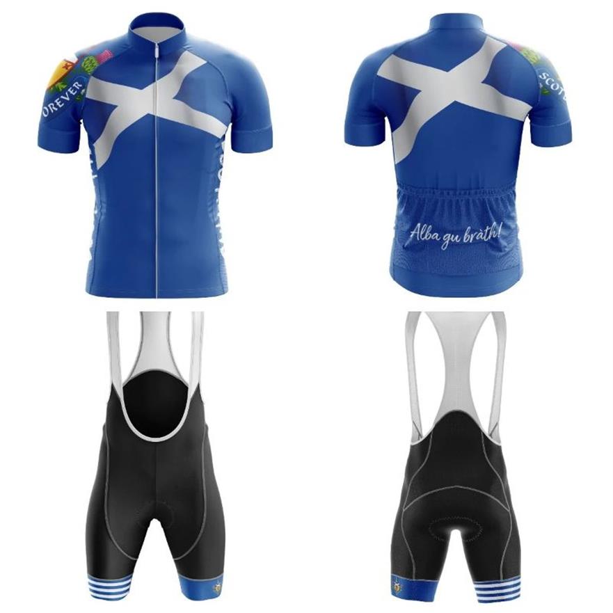 2023 İskoçya Bisiklet Jersey Set Klasik MTB Bisiklet Biber Şort Kiti Yansıtıcı Özel Bisiklet Giysileri Bisiklet Giysileri MAILLOT3432