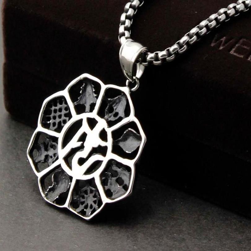 Pendentif Colliers Hommes En Acier Inoxydable Lotus Ohm AUM Hindou OM Brahman YOGA Yogi Collier222S