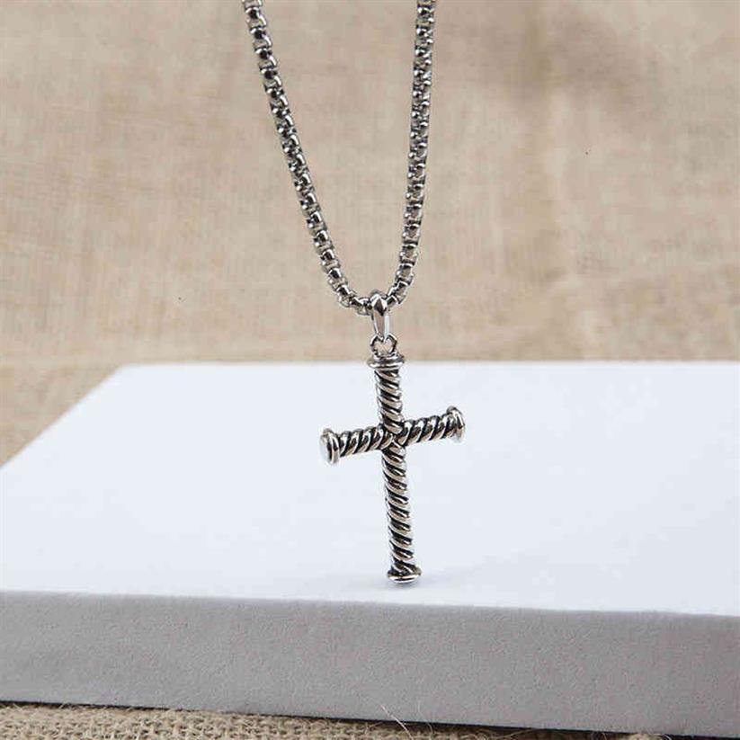 Cross Pendant Chain Necklace Designers Män halsband Gold Silver Hip Hop Jewelry Women Jewelys Thread Pendants Style218J