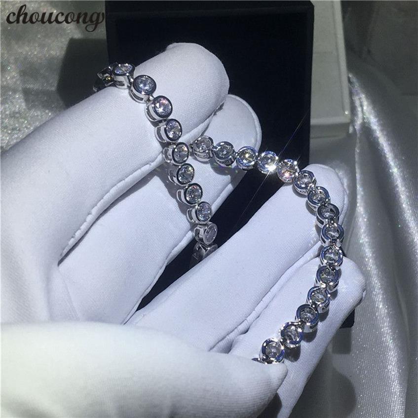 choucong Handmade Female White Gold Filled bracelets 5A Zircon cz Silver Colors bracelet for women Fashion Jewerly2371