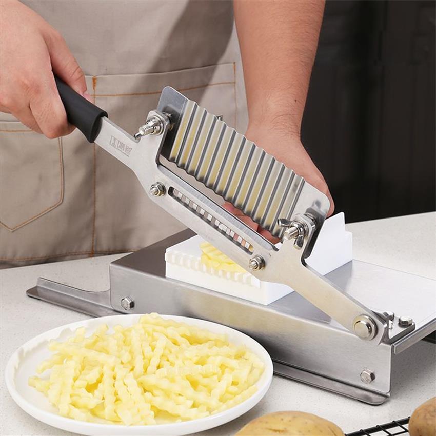 Multifunctional Potato Slicer Vegetable Potato Carrot Wavy Cutter Vegetables Slicing Machine Cut Wavy Slices246H