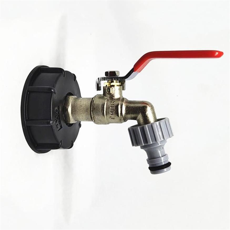 Équipements d'arrosage IBC Tank Tap Adaptateur de carburant en laiton Valve de remplacement Pièces de montage pour connecteurs d'eau de jardin à la maison Robinet P2756