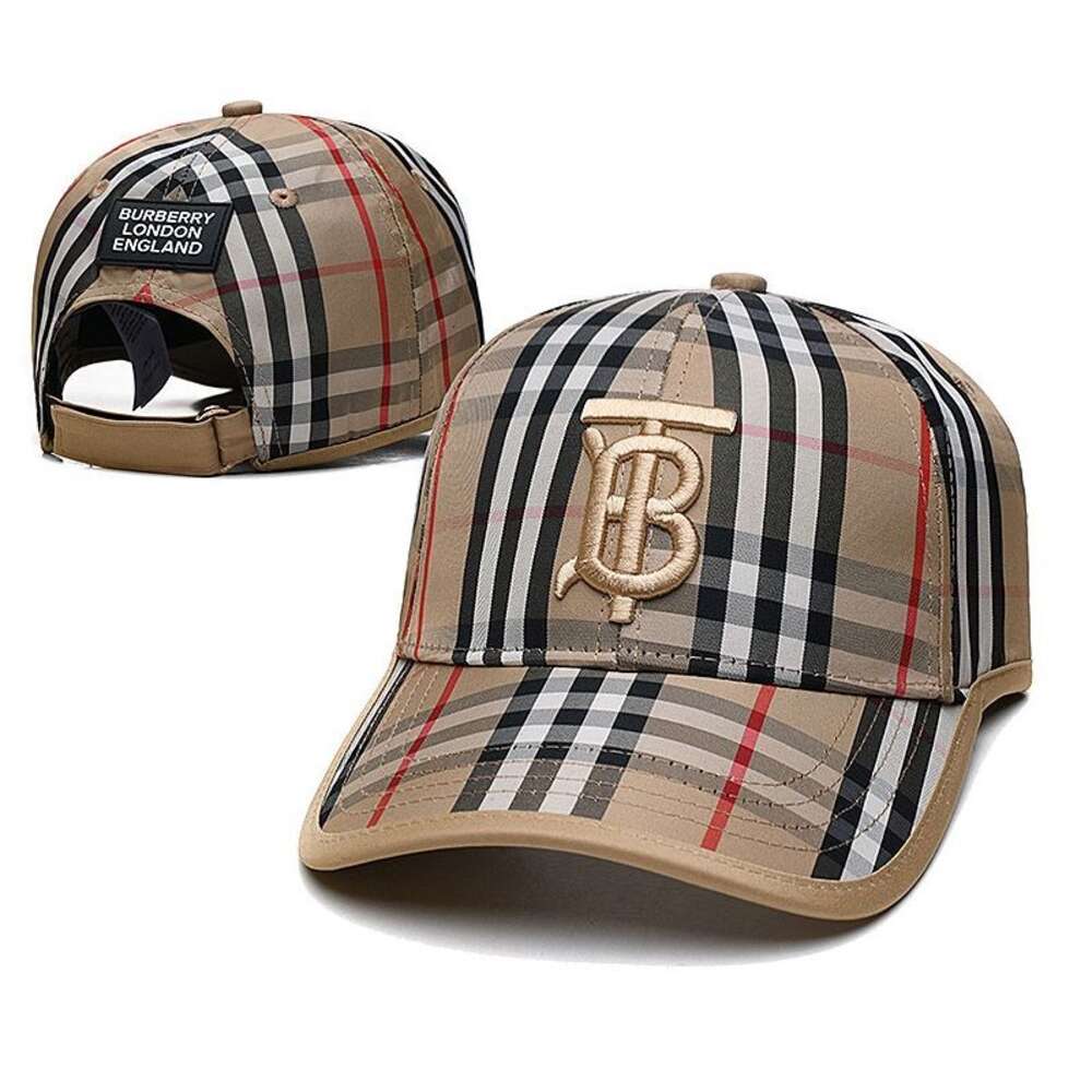 B HAT Baseball Cap Fashion Hat Classic Plaid Baseball Hat Unisex Casual Sunshade Hat Hat Hat Ddqa