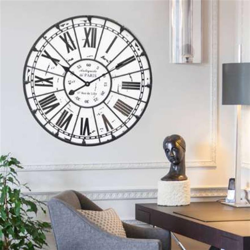 Большие 60 см промышленные винтажные ретро-арт-дизайн с римскими цифрами, стереоскопические игольчатые настенные часы для дома Decorate278U