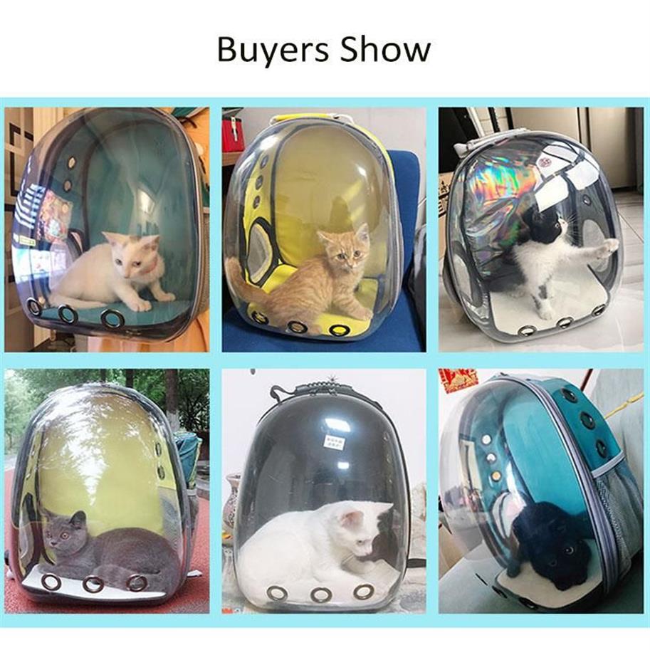 Coprisedili auto cani Borsa da viaggio spaziale espandibile traspirante di alta qualità Zaino gatti portatile trasparente QET CARRIER For239r