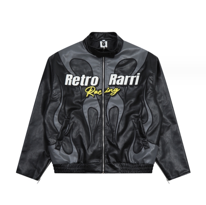 Мужская верхняя одежда Пальто Кожа Искусственная кожа Европейская и американская мотоциклетная куртка в стиле хип-хоп в стиле ретро Американская уличная мужская гоночная куртка кожаная куртка