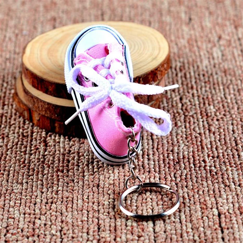 30st 3D Novel Canvas Sneaker Tennis Shoe Keychain Key Chain Party Jewely Key Chains291i