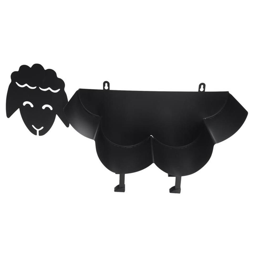 Toilet Paper Holders Cute Black Sheep Roll Holder Novelty Standing Or Wall Mounted Tissue Storage Stand253N