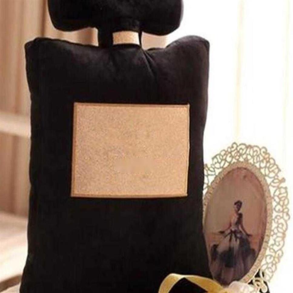 Classic style cushion 50x30cm perfume bottle shape cushion black white pillow fashion pillow274q