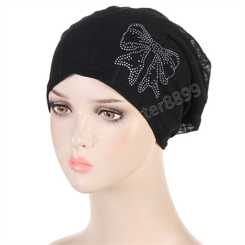 Kobiety elastyczne turban muzułmina hidżab islam noc nocne czapki chemo pullover hat femme szalik