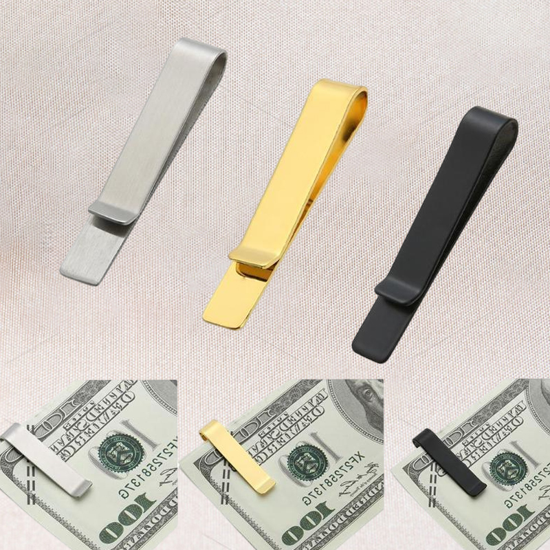 Practical Metal Stainless Steel Simple Money Clip Holder Folder Collar Clip Dollar Cash Clamp Holder Wallet For Men Women7670138