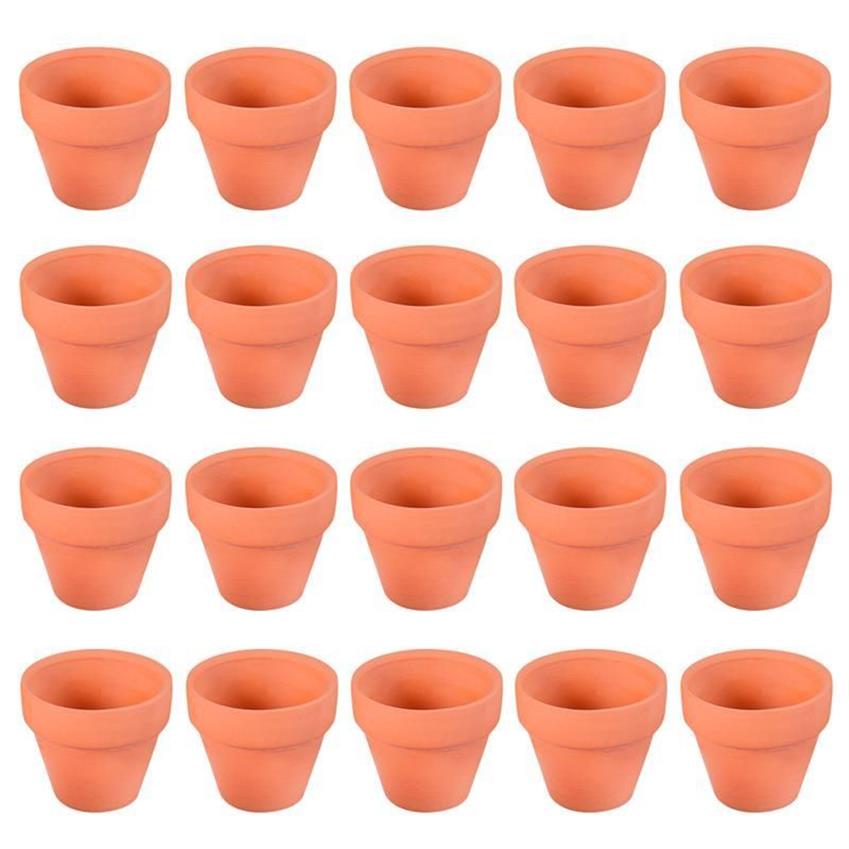 20 Unids Pequeño Mini Maceta de Terracota Arcilla Cerámica Maceta Macetas de Cactus Macetas de Vivero Suculentas Ideal para Plantas Artesanías Y20279Q