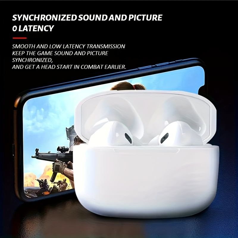 TWS trådlösa hörlurar Bluetooth 5.3 Hörlurar Stereo Hifi Headset Sports hörlurar smart bullerreducering Örskydd med låda
