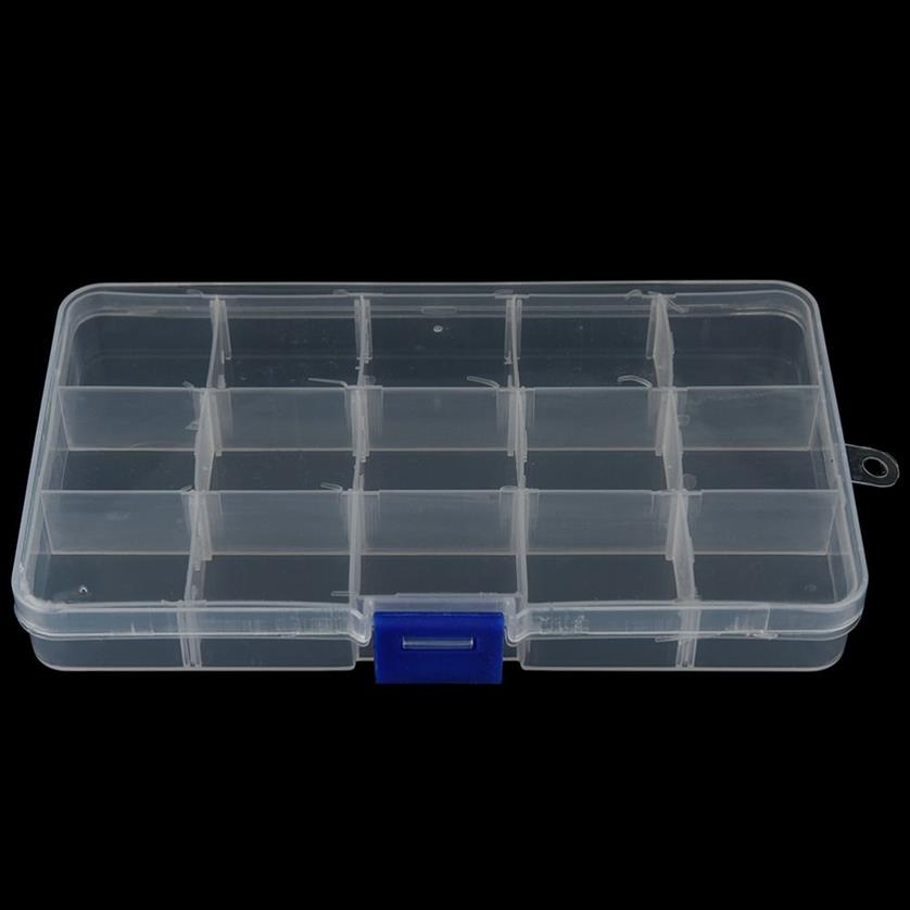 Boîte à outils pratique pour leurres de pêche, 1 pièce, boîtes de matériel en plastique transparent, boîte de piste de pêche avec 15 compartiments Whole258O