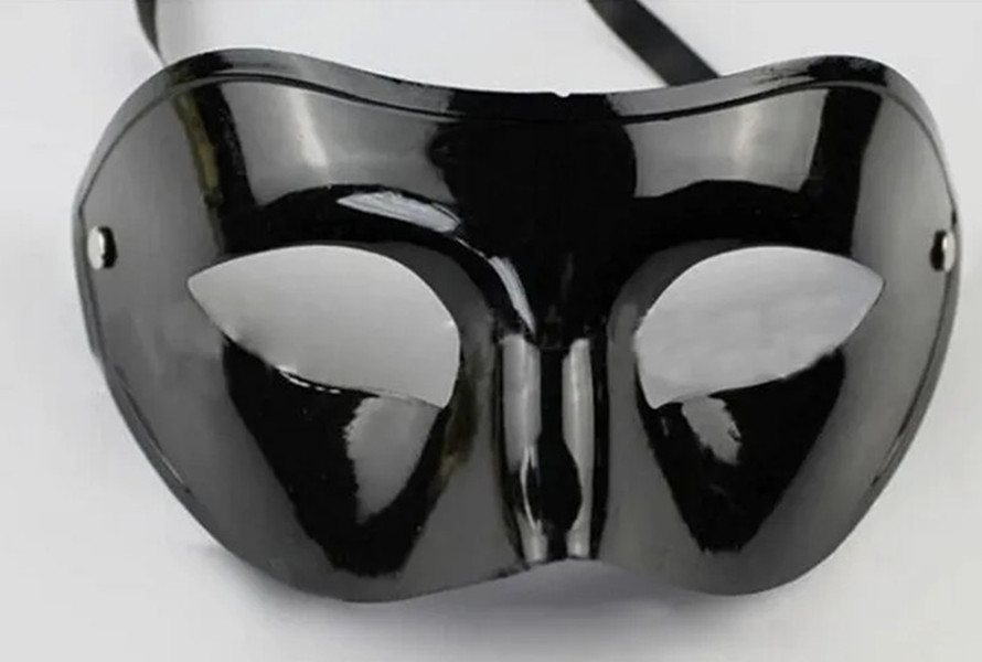 50 pçs prata ouro branco preto meia face arcaico antigo clássico máscara masculina mardi gras masquerade traje veneziano máscaras de festa