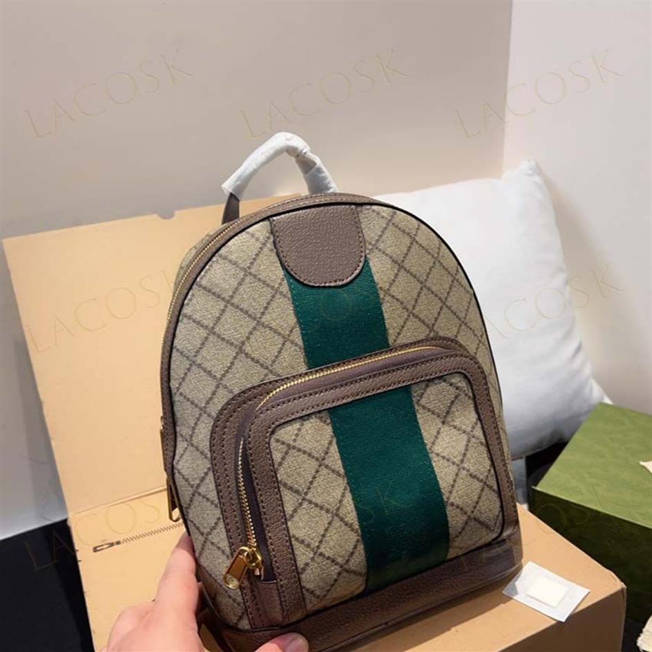 Men Women Backpacks Classic Designer Letter School Bags Ophidia Backpack Genuine Leather Girls Boys Travel Bag268h