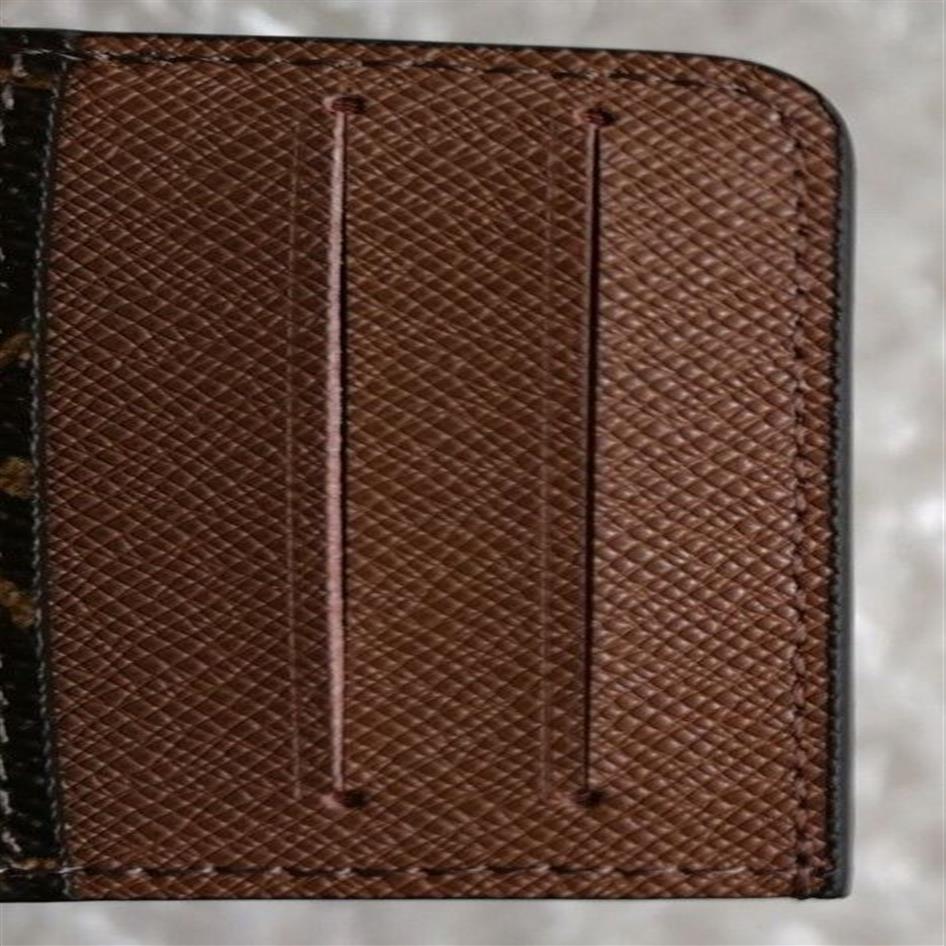 Design décontracté damier graphite toile de crédit en cuir cartes en cuir français carte d'identité de cartes d'identité portefeuille livrée avec sac à poussière de boîte de marque et bo2562