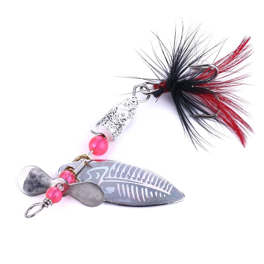 HENGJIA leurres de pêche 4 2g mini Wobbers main Spinner brillant paillettes cuillère appâts matériel de pêche carpe fish190d