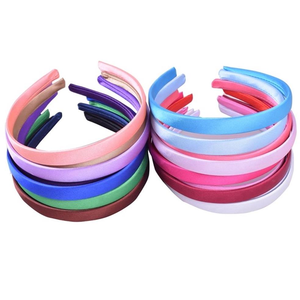 20 teile/los 1 5 CM Breite Haar Hoop Kopf bands Für Frauen Kinder band Zubehör Satin Band Band stirnband make-up Sport W220316240c