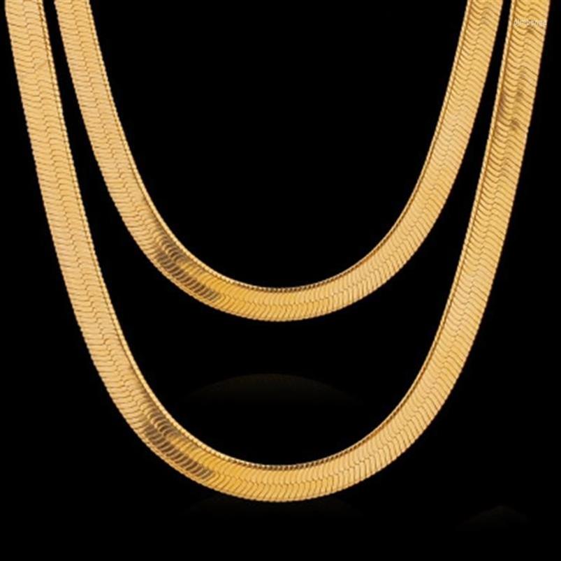 Whole 24k -Color Plated Brass Chain Necklace For Women Herringbone Chains Jewelry Making Gift202q