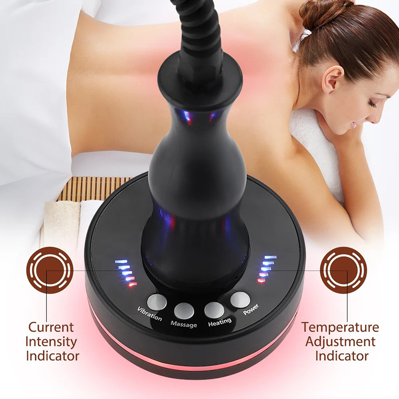 Mini Electric Meridian Brush Home Use Gua Sha Body Massager Vibrate Microcurrent EMS Hot Compress Scraping Lymphatic Drainage Health Care Machine Fat Burner