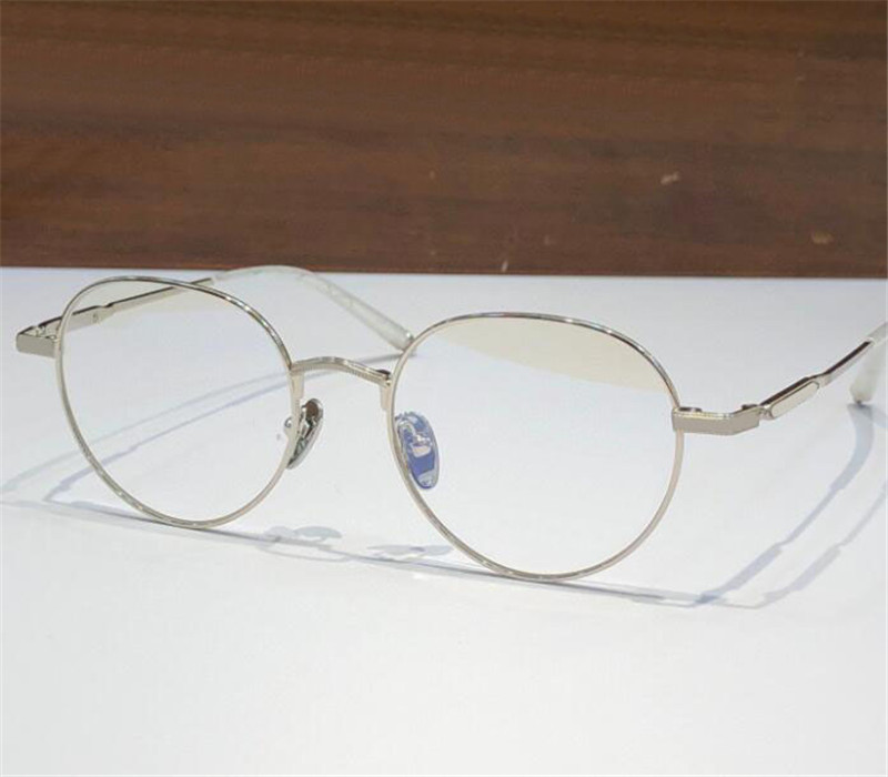 Neue Modedesign runde Form optische Brille SQRTON exquisiter Metallrahmen Retro einfacher und großzügiger Stil mit Box für verschreibungspflichtige Gläser