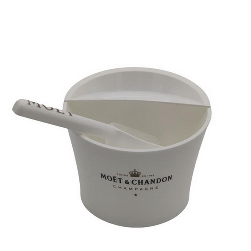 Flute da champagne Bicchiere da vino in plastica Scoop Tazza da cocktail Armadietto bianco Secchielli e pinze ghiaccio in acrilico248y