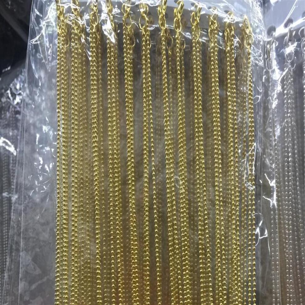 480 peças correntes de bola banhadas a ouro colar 45cm 18 polegadas 1 2mm ótimo para telhas scrabble tampas de garrafa pingente de telha de vidro e muito mais231f