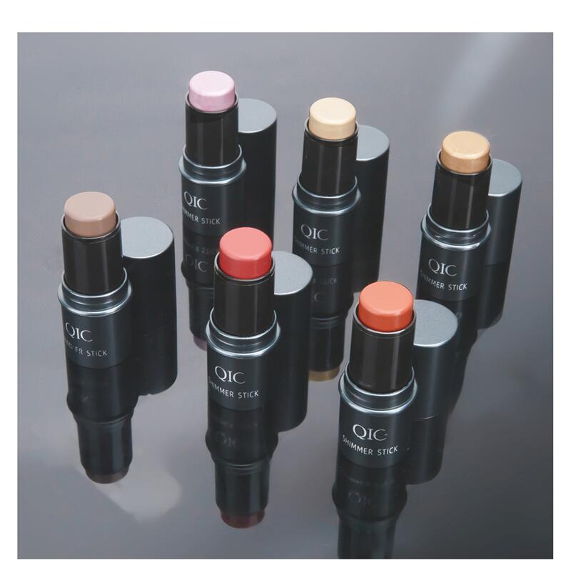 QIC 6-kleuren contourstick Hoogtepunten Huiden Duurzame waterdichte concealer Multifunctionele glans Blusher Eyeshadow Face Make-up
