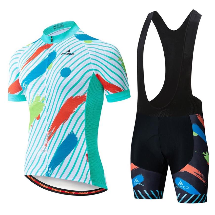 Maglia da ciclismo estiva traspirante Team Racing Sport Kit da bicicletta Abbigliamento da bici corto da uomo M087238G