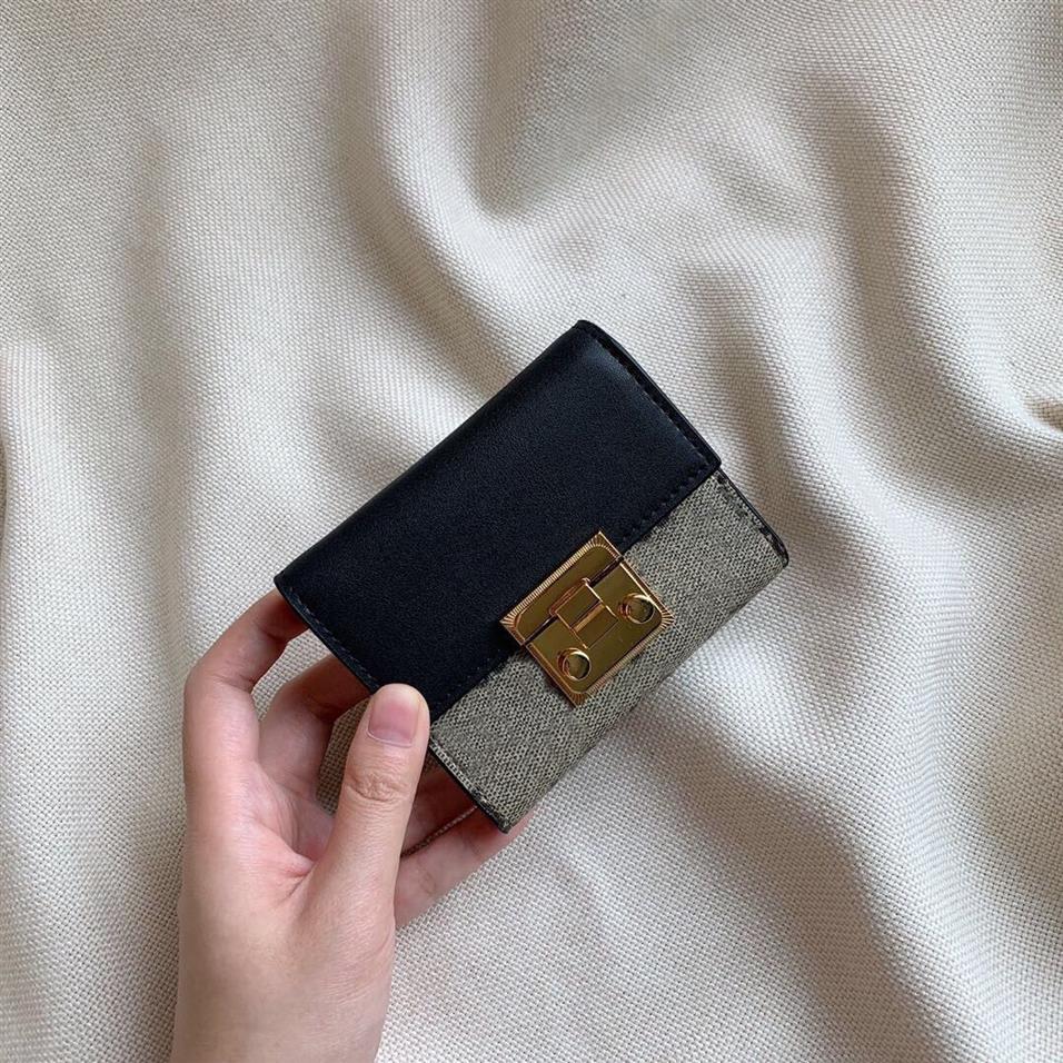 2021 -Säljande kvinnlig designer fällbara damer Plånboksmynt Purse Coin Purse Kreditkortpåse Multi -färg med BO297I